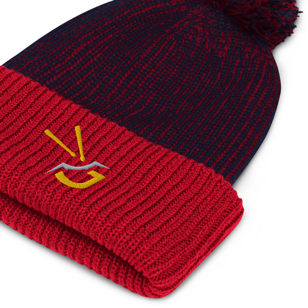 speckled pom pom beanie navy red product details 615529268abda