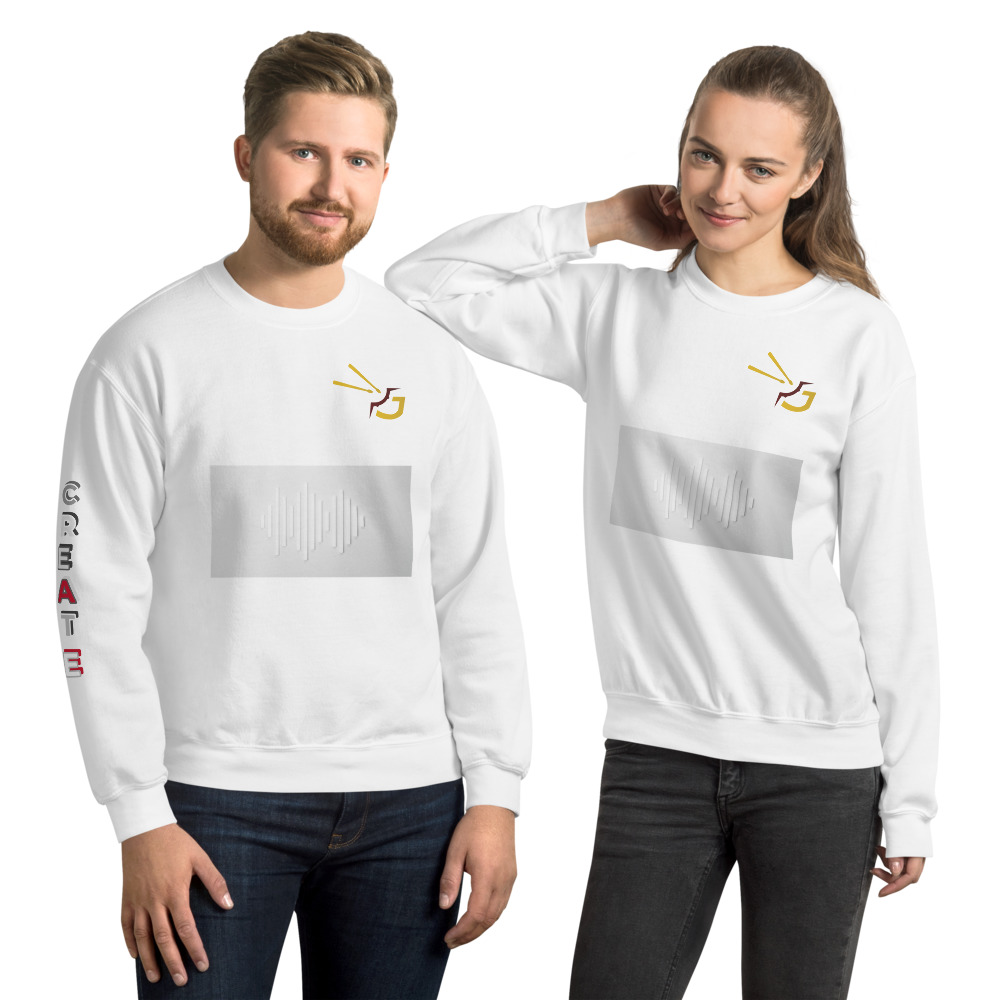 unisex crew neck sweatshirt white front 61560eb87b5fe