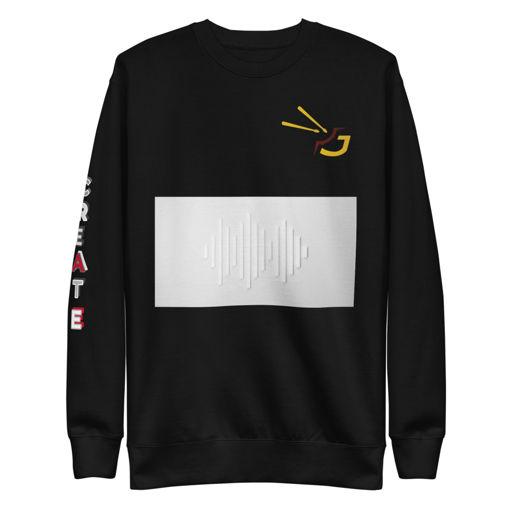 unisex fleece pullover black front 6155553949476