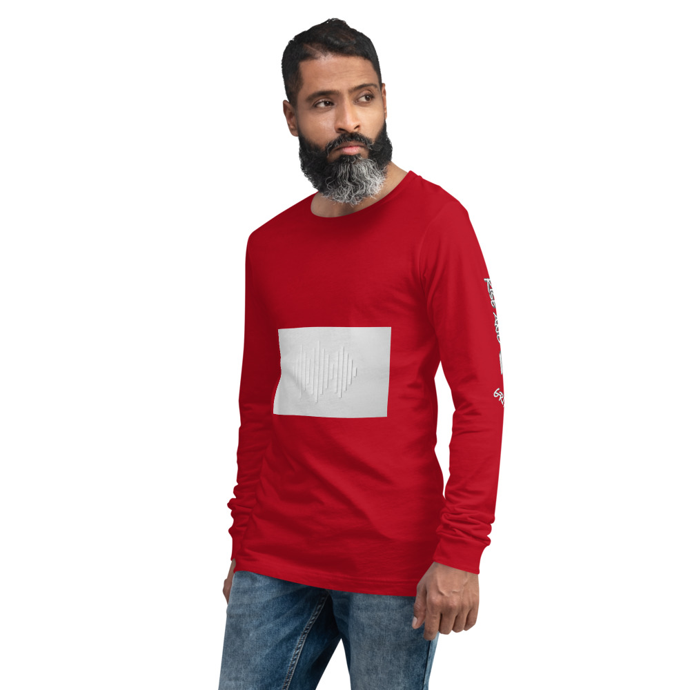 unisex long sleeve tee red left front 6156150d01272